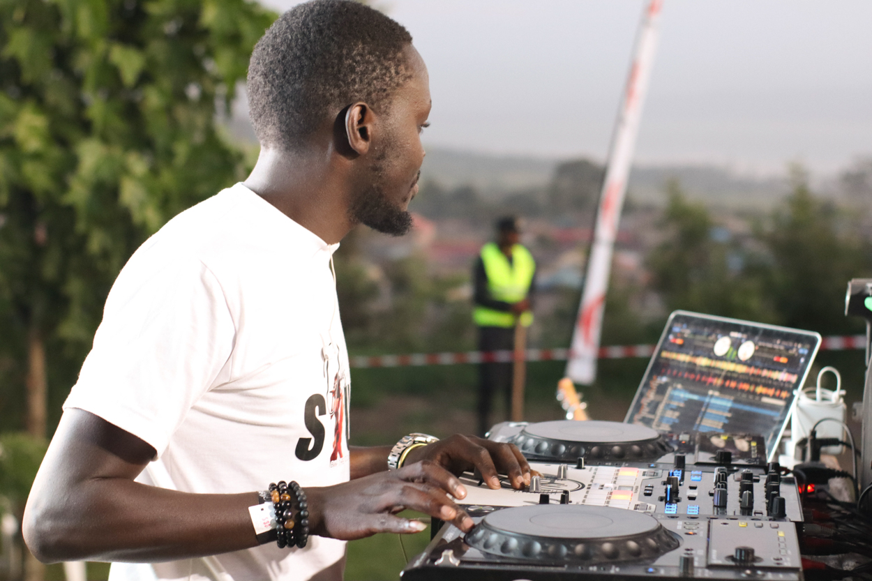 Deejay Reignherd on stage during one of the Oldies & Soul Editions